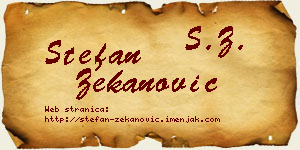 Stefan Zekanović vizit kartica